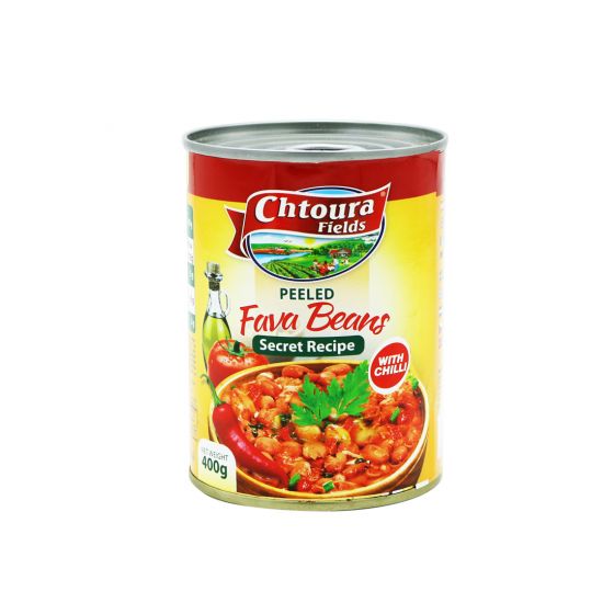 CHTOURA FIELDS PEELED BEANS WITH CHILLI 400GM