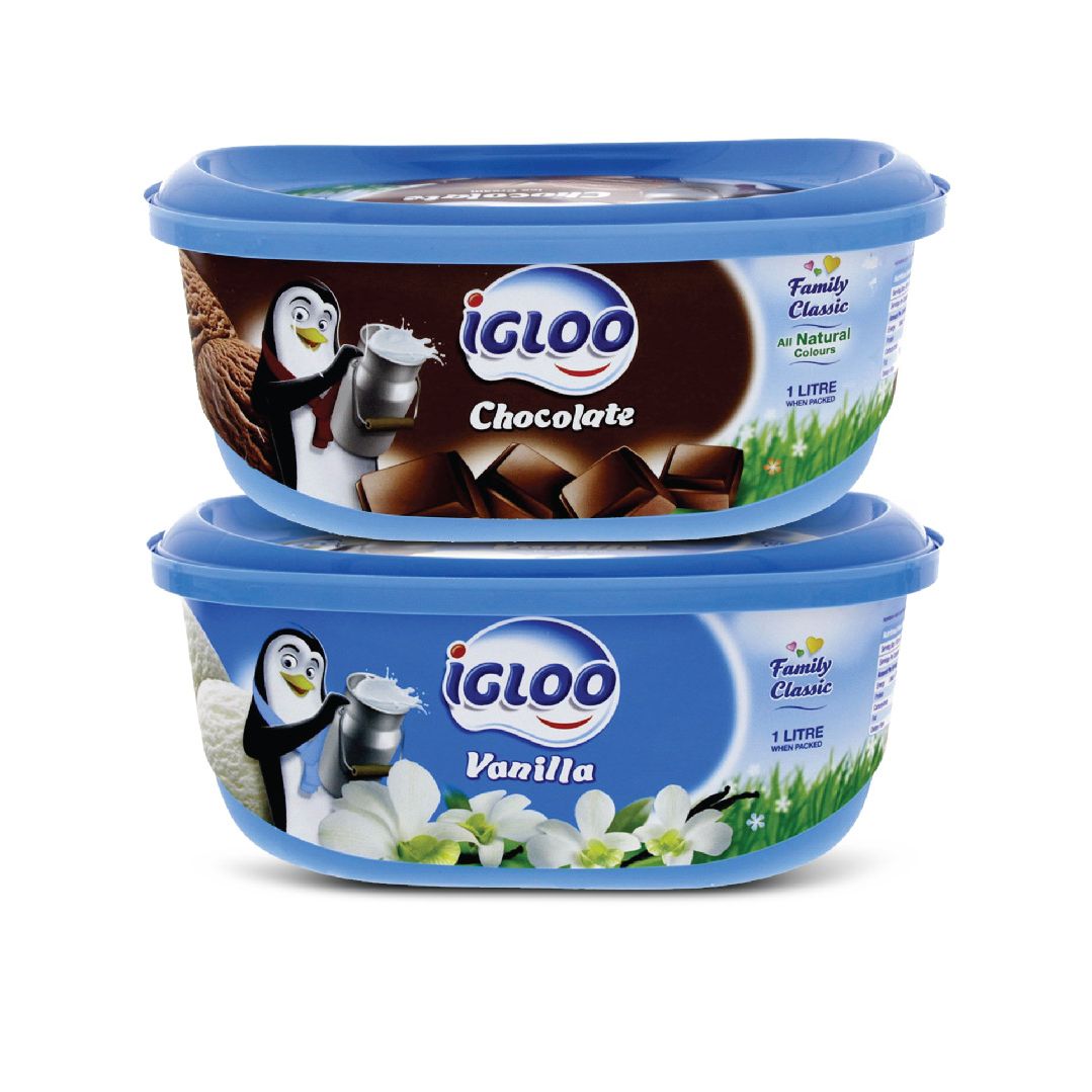 IGLOO ICE CREAM ASSORTED 2X1L
